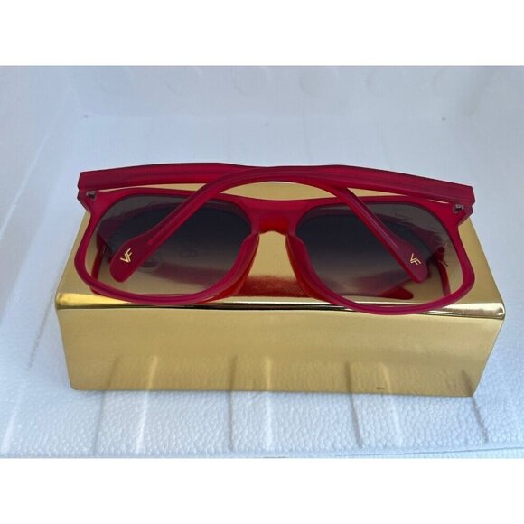 Vintage Frame Company The Creatchman by Corey Shapiro Red Flat Top Sunglasses - Picture 5 of 16